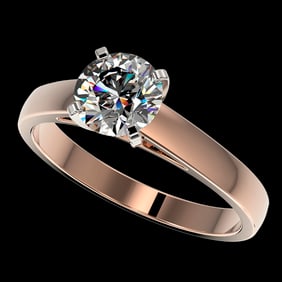 1.25 ctw Certified Quality Diamond Engagment Ring 10k Rose Gold