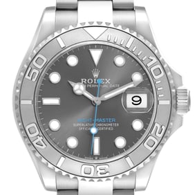 Rolex Yachtmaster Steel Platinum Bezel Rhodium