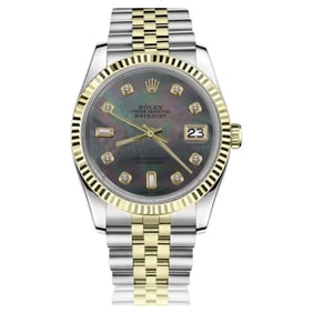 Rolex Datejust Two Tone Black MOP