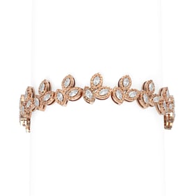 7.14 ctw Diamond Bracelet 18K Rose Gold
