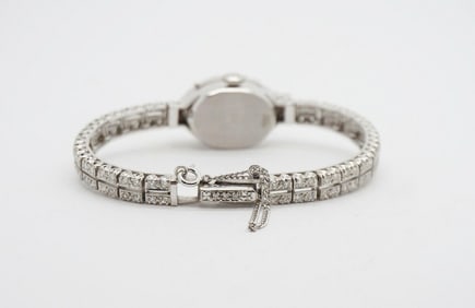 Vintage 14k White Gold Hamilton Ladies