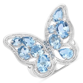 5.54 CT Genuine Swiss Blue Topaz