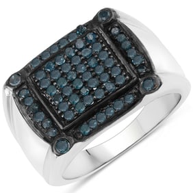 0.81 CT Genuine Blue Diamond 14K
