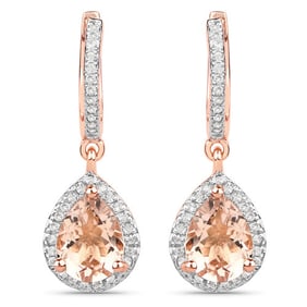 2.03 CT Genuine Morganite and White