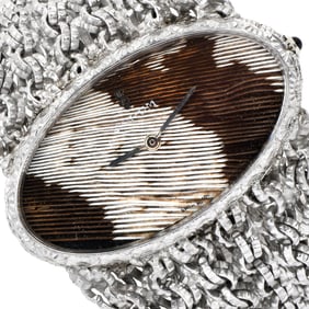 Vintage Corum 18k White Gold Oval