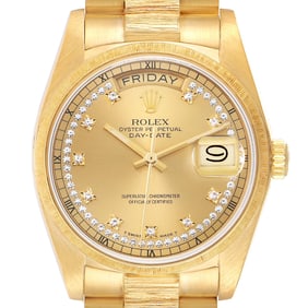 Rolex President Day-Date Diamond Dial Yellow