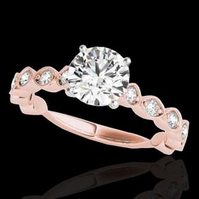 1.75 ctw Certified Diamond Solitaire Ring 10k Rose Gold