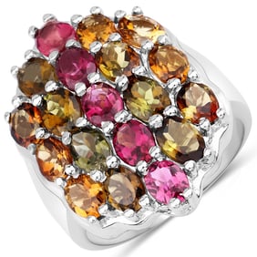 5.89 CT Genuine Multi Tourmaline 14K