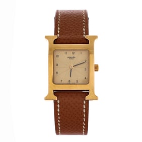 Hermes Heure H Quartz Watch Plated