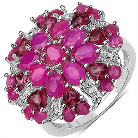 3.90 CT Genuine Ruby & Rhodolite