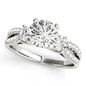 1.25 ctw VS/SI Diamond 3 Stone Ring 18k White Gold