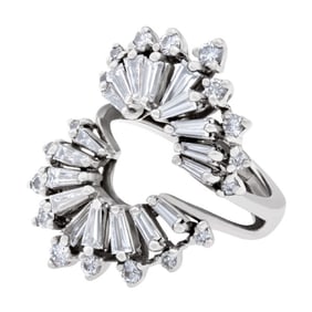 Diamond ring jacket in 14k white