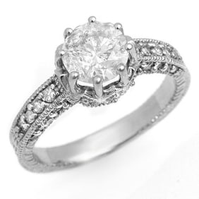 1.75 ctw Certified VS/SI Diamond Solitaire Ring 18k White Gold