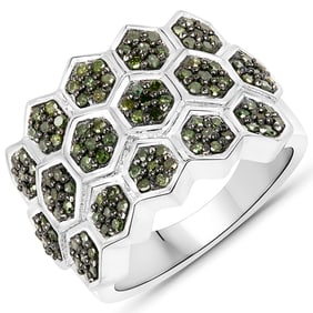 0.75 CT Genuine Green Diamond 14K