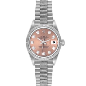 Rolex President Datejust White Gold Bark