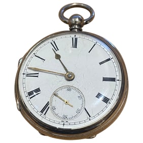 Antique 925 Silver OpenFace 48mm Pocket