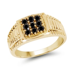 0.63 CT Genuine Black Diamond 14K