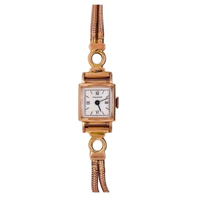 Retro Movado Watch in 14k Rose