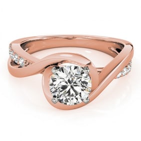 0.9 ctw Certified VS/SI Diamond Ring 18k Rose Gold