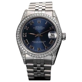Rolex Datejust Navy Roman Dial Diamond