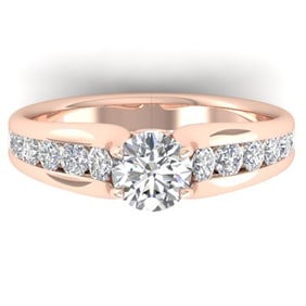 1.37 ctw Certified VS/SI Diamond Solitaire Ring 14k Rose Gold