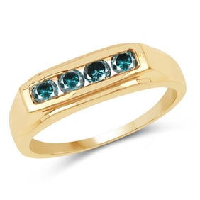 0.48 CT Genuine Blue Diamond 14K