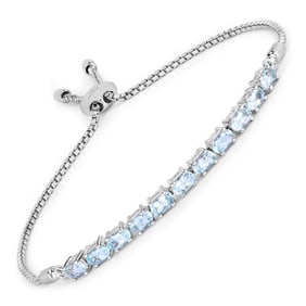 2.20 CT Genuine Aquamarine 14K White