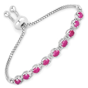 1.98 CT Genuine Ruby 14K White