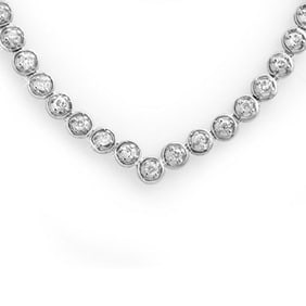 4.0 ctw Certified VS/SI Diamond Necklace 10k White Gold