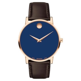 Movado Museum 40mm Blue Dial Leather
