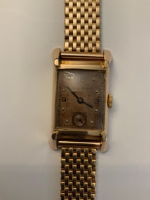 Mid Century 14K Gold Tank Bulova