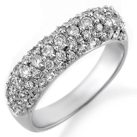1.25 ctw Certified VS/SI Diamond Ring 14k White Gold