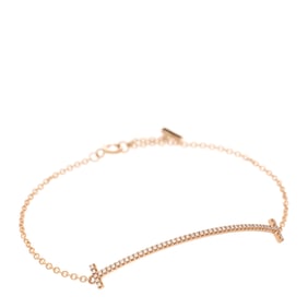 Tiffany 18K Rose Gold Diamond T