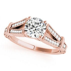 0.75 ctw Certified VS/SI Diamond Antique Ring 18k Rose Gold