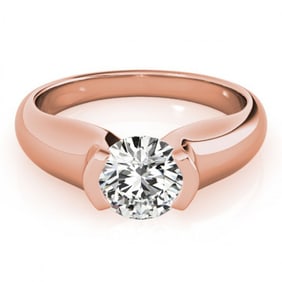 0.50 ctw Certified VS/SI Diamond Ring 18k Rose Gold