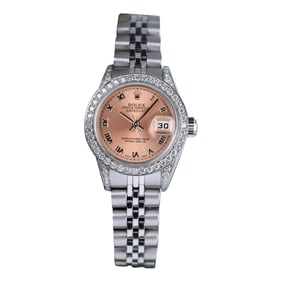 Rolex Datejust Salmon Roman Dial Diamond
