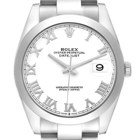 Rolex Datejust 41 White Roman Dial