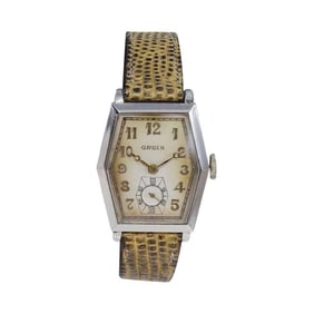 Gruen White Gold Filled Art Deco