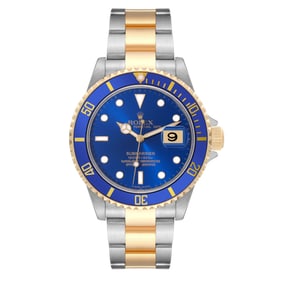Rolex Submariner Blue Dial Steel Yellow