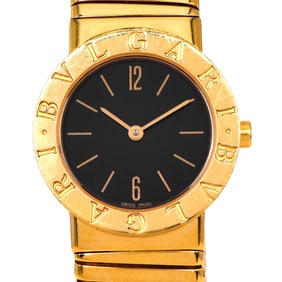 Bvlgari Tubogas 18K Yellow Gold Black