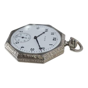Elgin White Gold Filled Art Deco