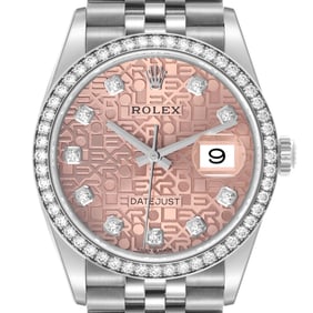 Rolex Datejust Silver Diamond Dial Steel