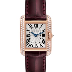 Cartier Tank Anglaise Rose Gold Silver