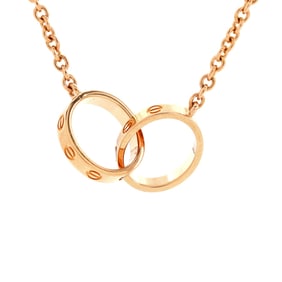 Cartier Love Interlocking Necklace 18K Rose