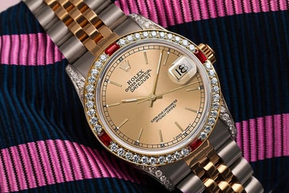 Rolex Datejust Champagne Index Dial Two