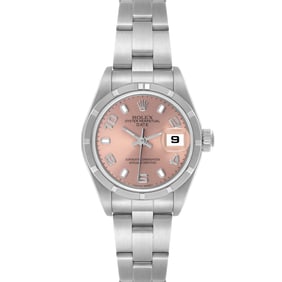 Rolex Date Salmon Dial Oyster Bracelet