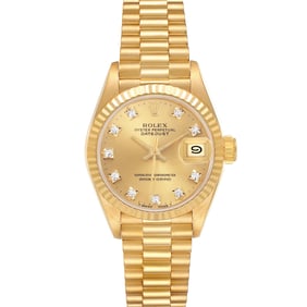 Rolex President Datejust Yellow Gold Diamond