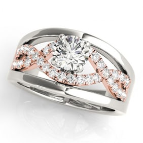 1.3 ctw Certified VS/SI Diamond Solitaire Ring 18k 2Tone Gold