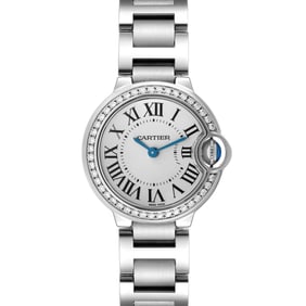 Cartier Ballon Bleu Diamond Steel Ladies