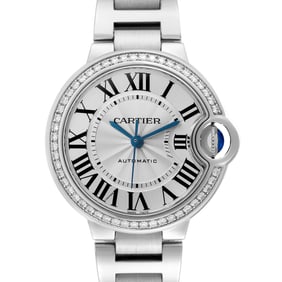 Cartier Ballon Bleu 36mm Steel Diamond